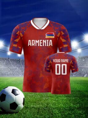Armenia Soccer Jersey Personalized Name Number, National Team Football Shirt